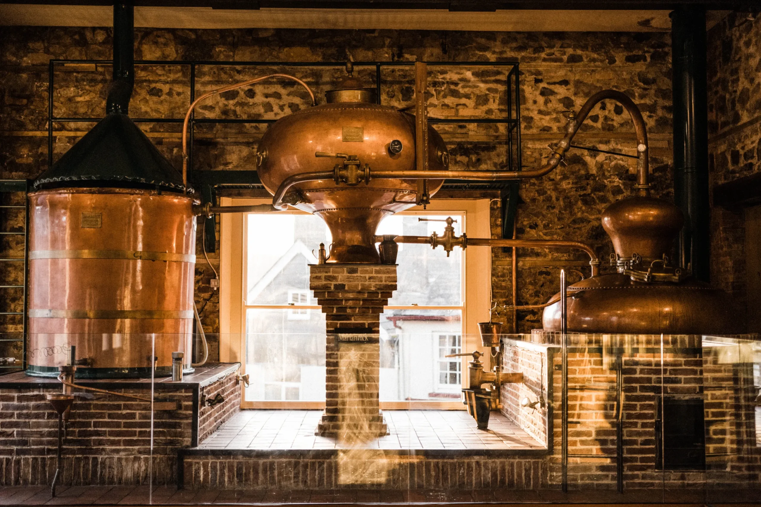The historic copper still at Dartmoor Whisky Distillery
